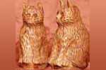 Chat sculpté en Hêtre
